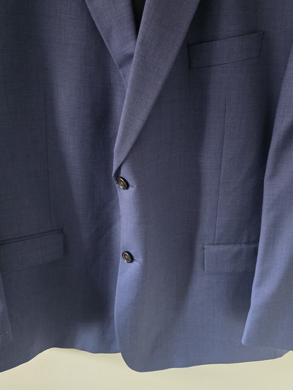 NWOT Lauren Ralph Lauren Navy Textured Weave Wool Blazer Size 48R Old Money - Picture 7 of 16